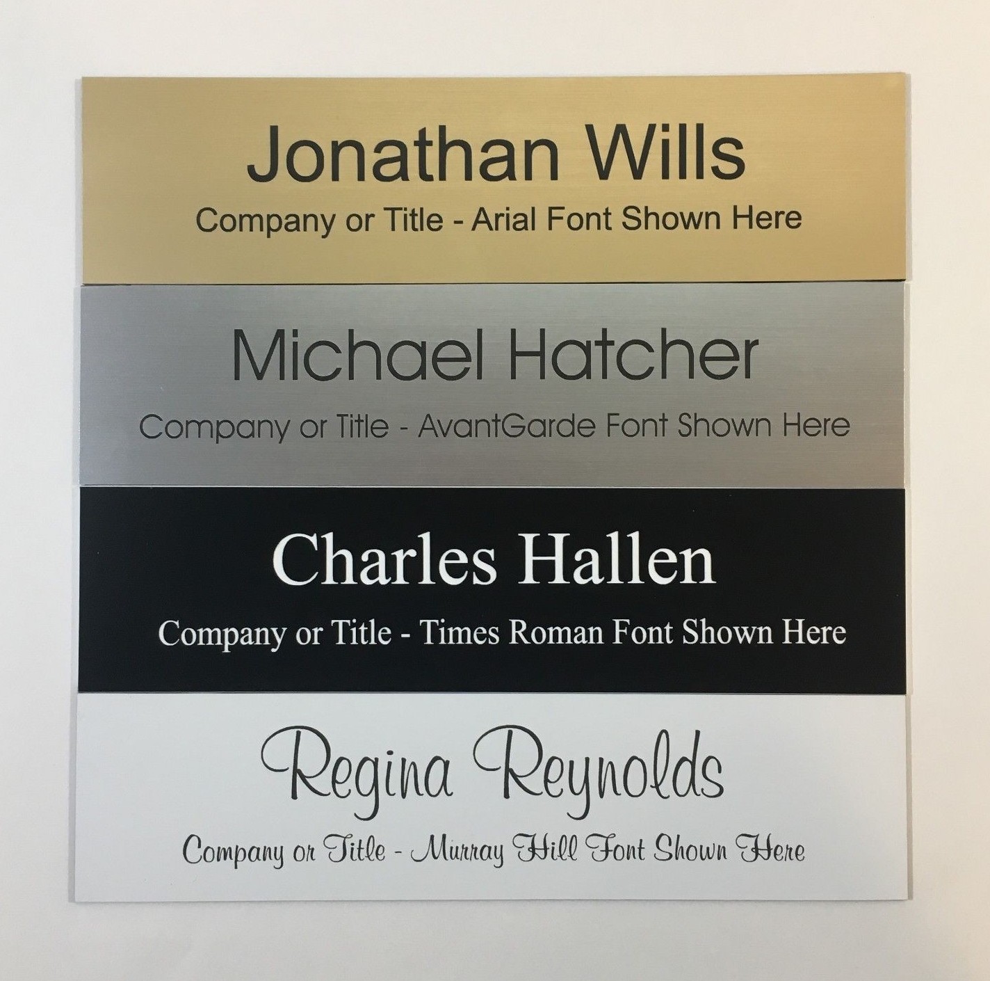 2x8 Name Plate Laser Engraved Fits Office Desk