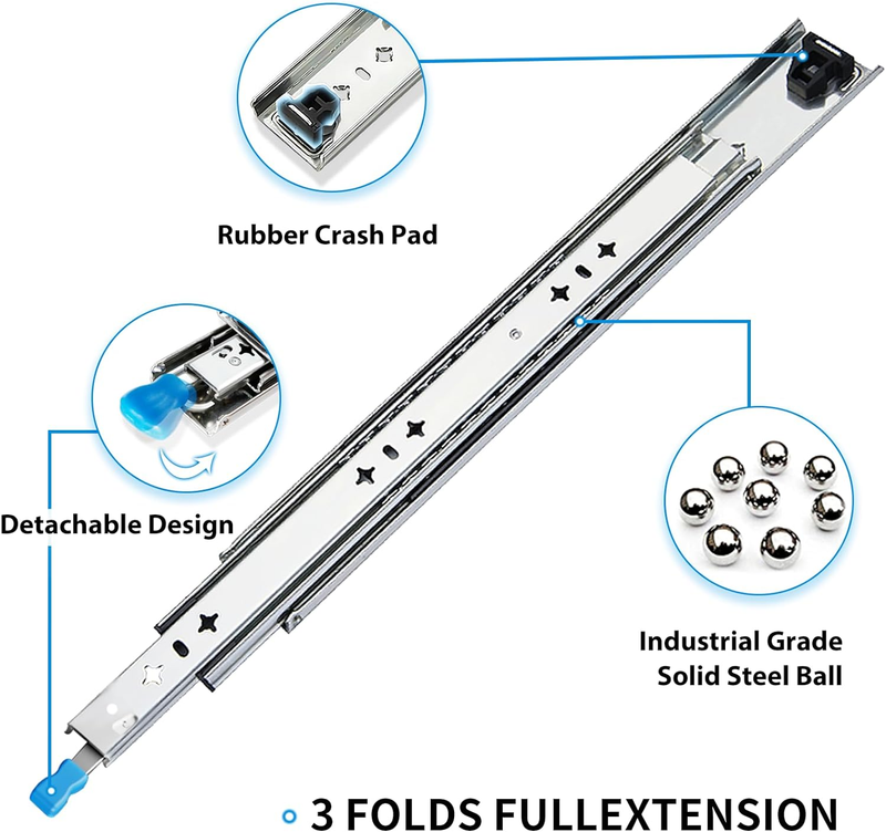 Locking Heavy Duty Drawer Slides Full Extension 12 14 1618 20 22 24 26 28 30 32