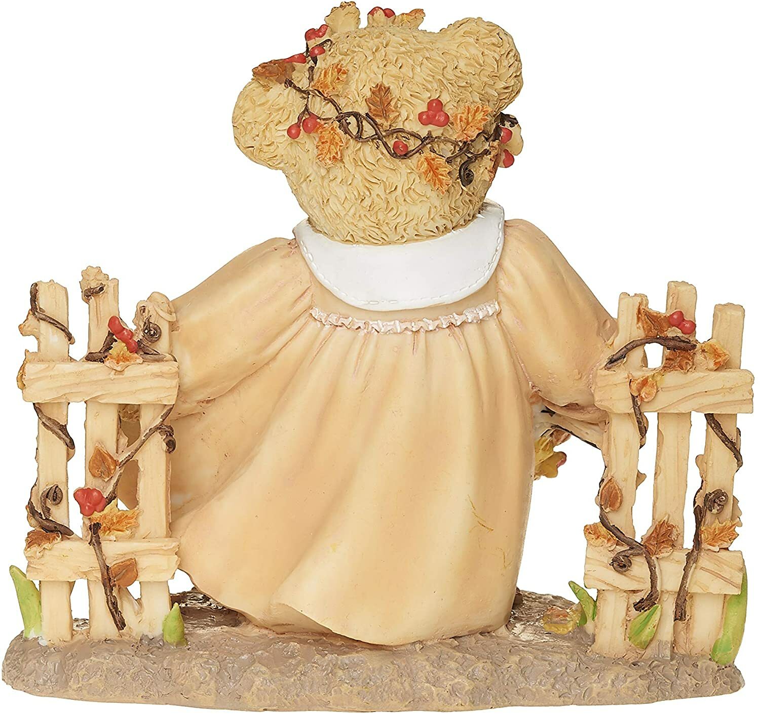Roman Cherished Teddies, Sarah Thanksgiving Figure, 3.75" H, Resin and Wollaston