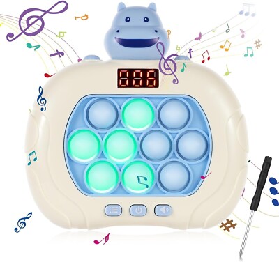 Handheld Fast Speed Pushing Game,Pop It Game Light up Fidget Toy with Instant So