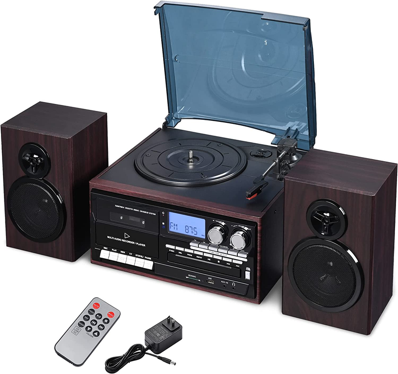 With 2 Speakers 3-speed Stereo Turntable