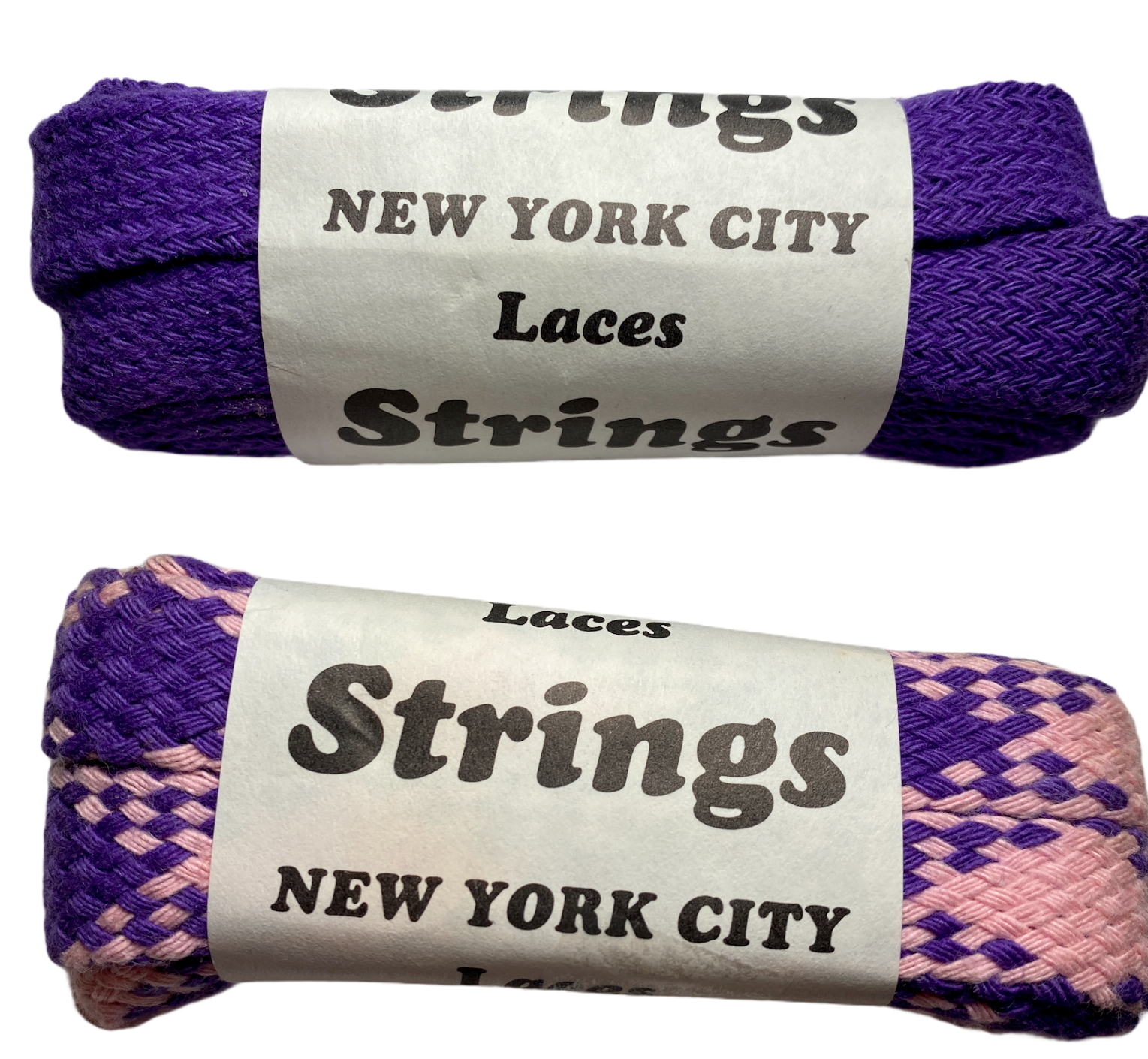 洋楽 KRAZY T - Straight Lace Killa Original Strings Shoe NYC Laces Fat Flat 45 inch`2 pair