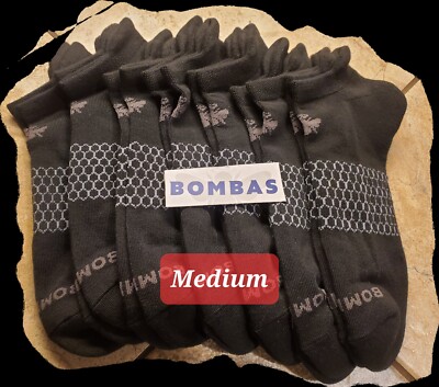  Bombas Brand Socks Ankle Medium (Men 6-9.5  Women's 8-11) 7 Pairs