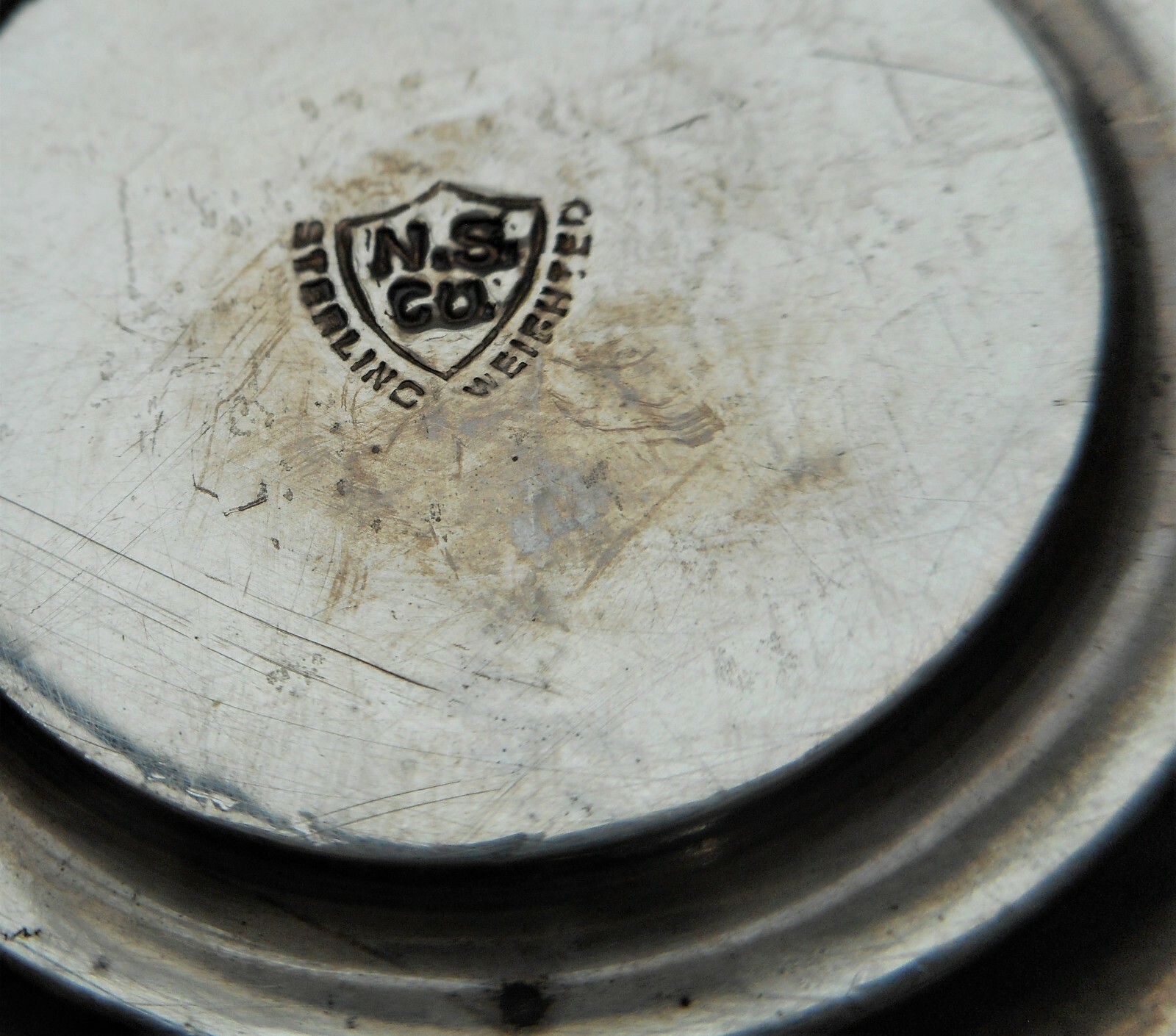 N.S. Co. STERLING SILVER weighted Antique candle holders (SET OF 2) 240 grams