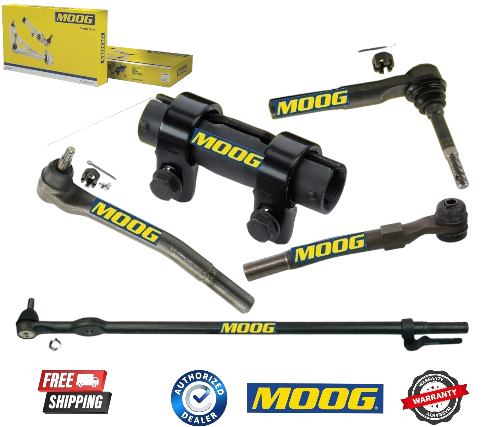 GENUINE Moog Ball Joint Tie Rod Drag Link Kit Fit F-250 F-350 Super Duty 4WD 4x4