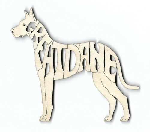 Great Dane Dog laser cut wood Magnet 