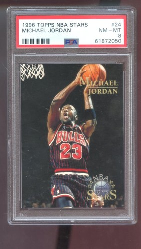 1996-97 Topps NBA Stars #24 Michael Jordan PSA 8 Graded