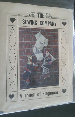 Vintage ''A Touch of Elegance'' Christmas Stocking Pattern from The Sewing Co 1989