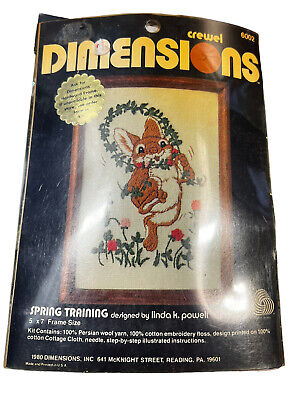 Dimensions Crewel Embroidery Kit Spring Training Linda Powell 1980 #6002
