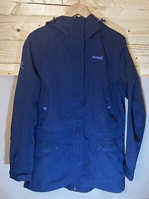 Bergans  Of Norway Womens Blue Hooded Multiple Pockets Outdoor Size L VGC