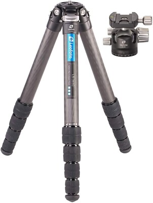 Leofoto LS-365C +LH-40 Head CF Carbon Fiber Travel Tripod Kit 5 Section 