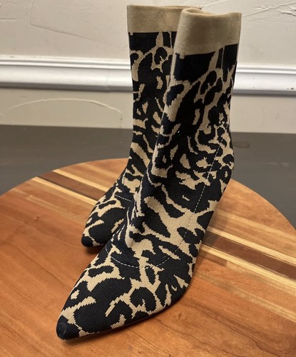 Louise Et Cie Silvya Leopard Print Sock Boot Size 6.5