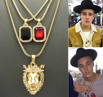 NEW MENS HIP HOP KING LION ANGEL RED 