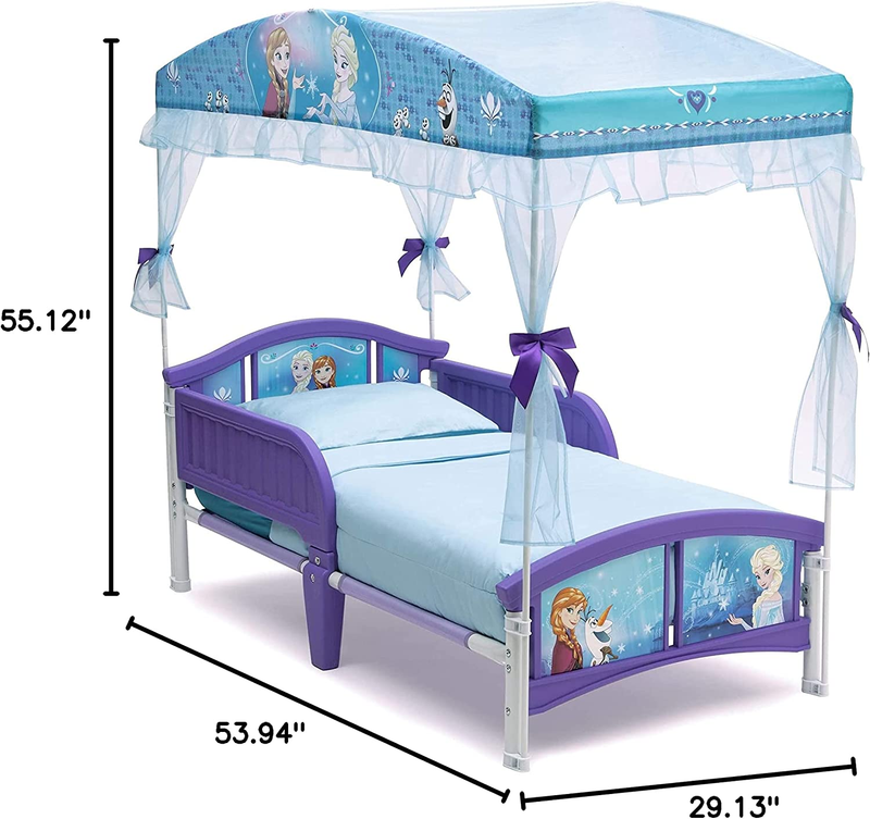Kids Canopy Toddler Bed Disney Frozen Sleep Safe Plastic Little Girls Princess