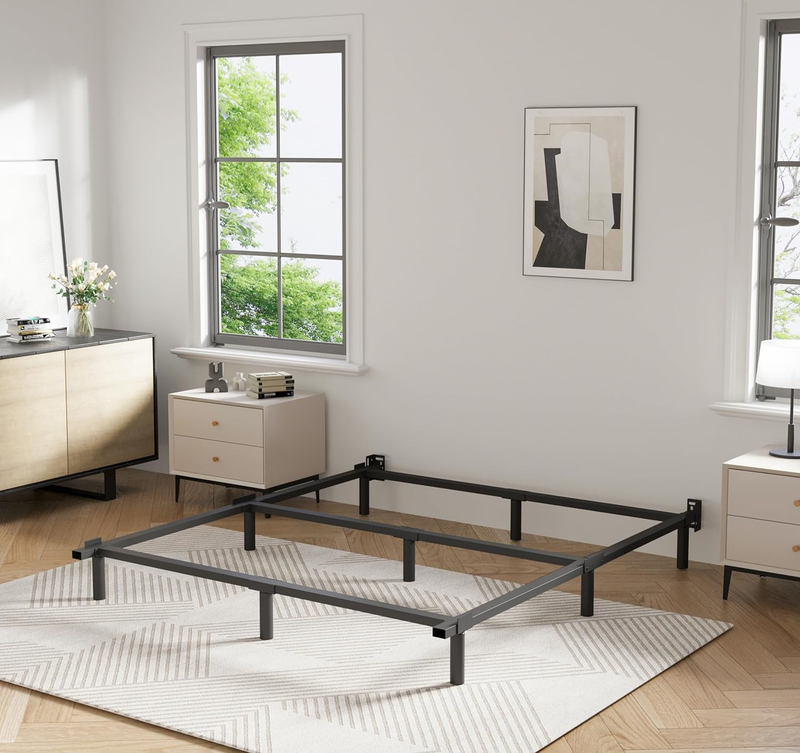 Queen Size Bed Frame, 9 Inch Metal Basics Bed Frame,High Profile Base for Box Sp