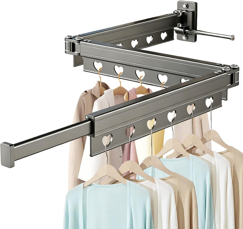 Clothes Drying Rack Wall Mounted, Space-Saving Drying Rack Clothing, Collapsible