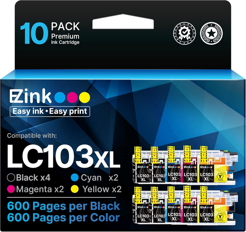 10 Pack (Compatible Ink Cartridge Replacement for LC103XL Ink Cartridges LC103