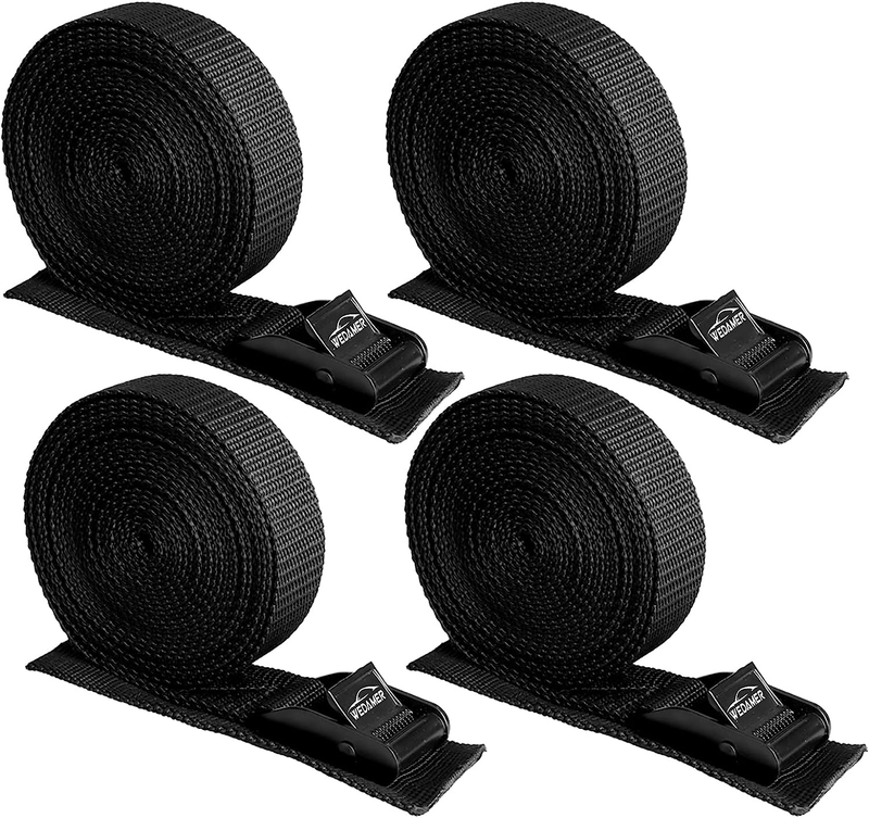 4Pack Kayak Tie down Straps 16.4Ft Lashing Strap Padded Cam Buckle Cargo Strap A