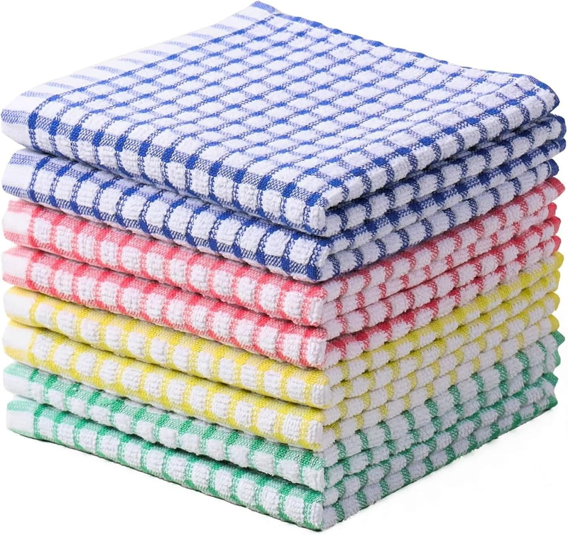 Dish Cloths for Kitchen Washing Dishes, Super Absorbent Dish Rags, Cotton Terry