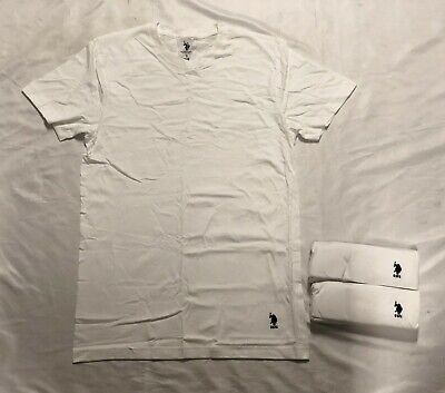 U.S. Polo Assn CREW Neck Mens Short 3 Pack  T-Shirts Undershirt White S, L NEW