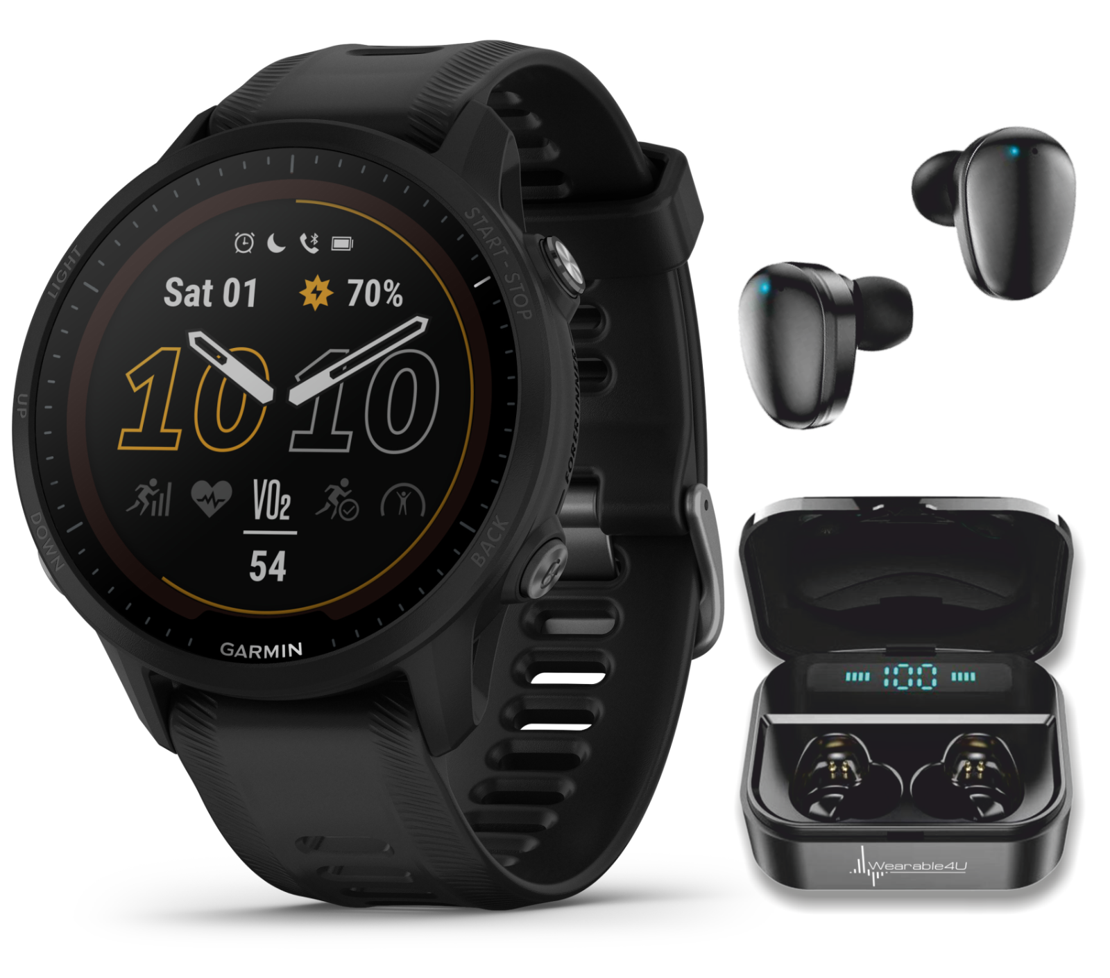 Garmin Forerunner 955 Solar GPS Running Smartwatch Black with Black EarBuds | eBay Garmin Forerunner 955 Solar GPS Running Smartwatch Black with Black EarBuds | eBay