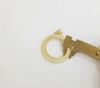 Pre-owned G&d Real 14k Gold Basel Charm ,beautiful Circular Yellow Gold Pendent,14kt