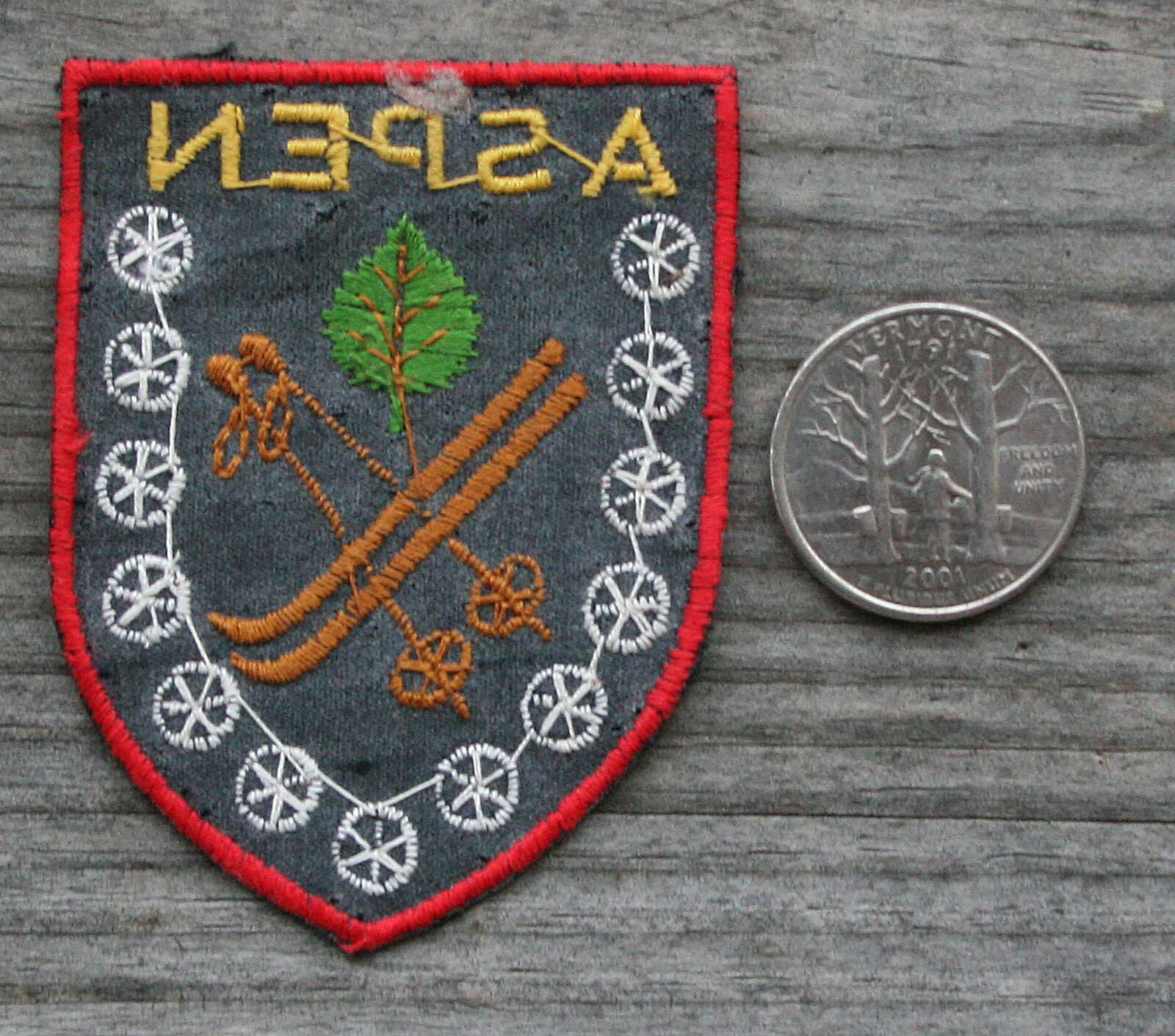 ASPEN Early Vintage NOS Ski Patch COLORADO Skiing Travel CO Snowmass Butttermilk