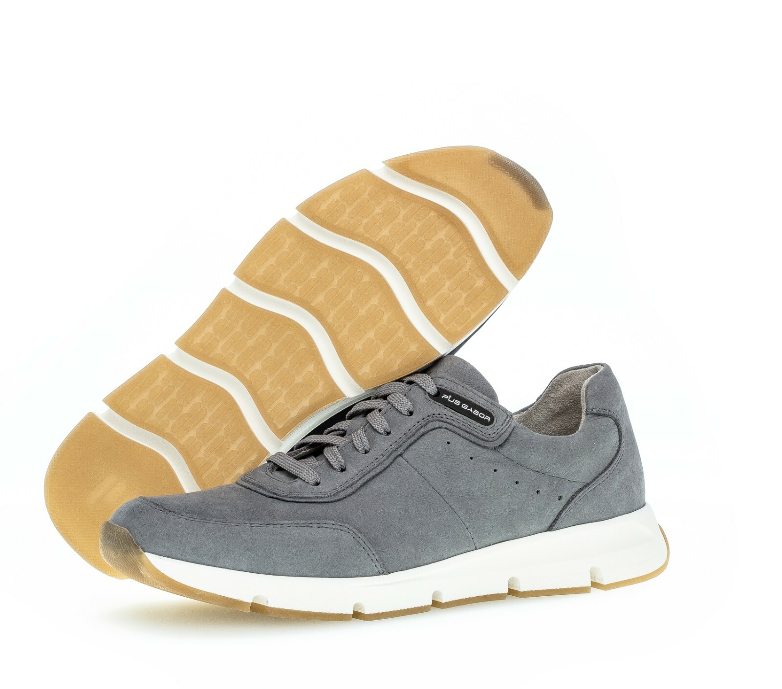 GABOR PIUS PIUS GABOR SNEAKER PLATIN 1022.11.05 SNEAKER VELVET NUBUK HERRENSCHUHE