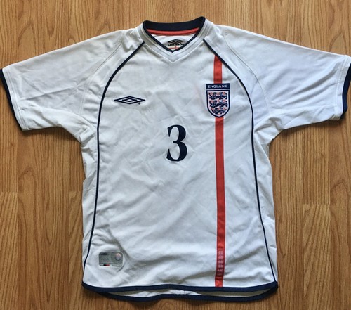 Vintage Umbro ENGLAND 3 OSMAN 2001-2003 Men's Football Shirt