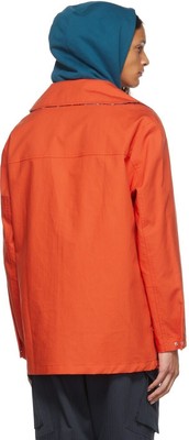 Pre-owned Kenzo Men's Mid Length Poppy Coat In Poppy Orange-medium