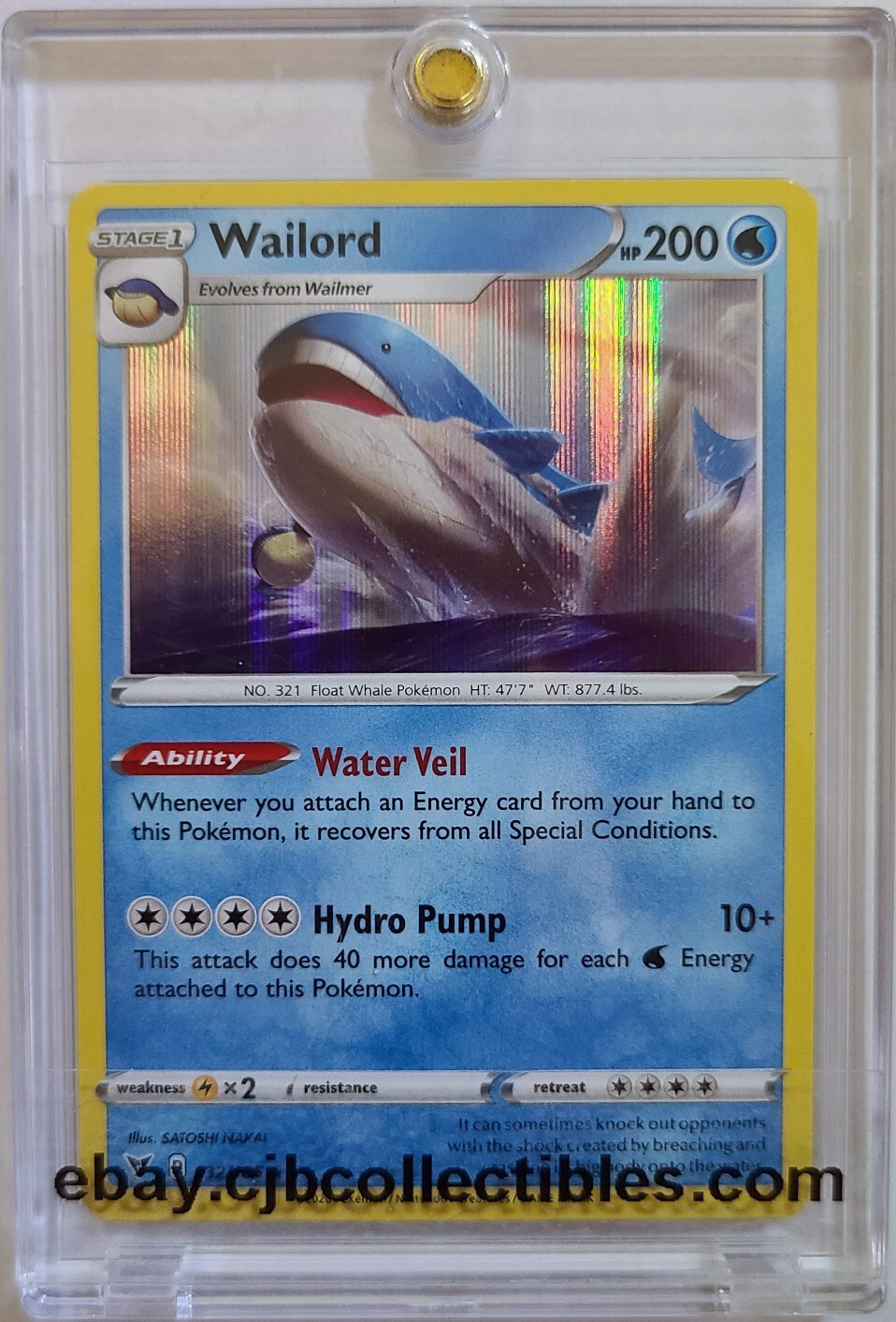 Pokémon WAILORD 032/185 Holo Rare Vivid Voltage - Near Mint Pokémon WAILORD 032/185 Holo Rare Vivid Voltage - Near Mint