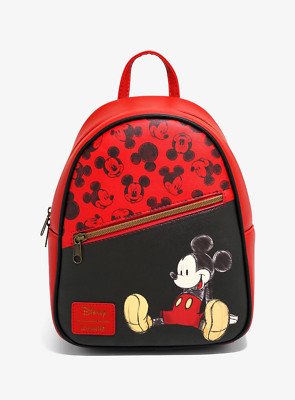 Loungefly Disney Mickey Mouse Classic Sketch Mini Backpack & Super Hero Pin