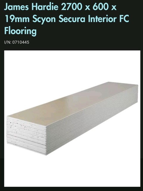 James Hardie 2700 X 600 X 19mm Scyon Secura Interior Fc Flooring