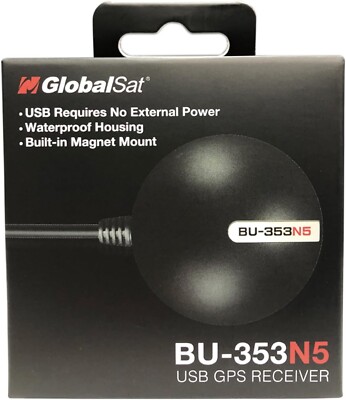 US GlobalSat BU-353N5 USB GPS Receiver - NEW IN BOX