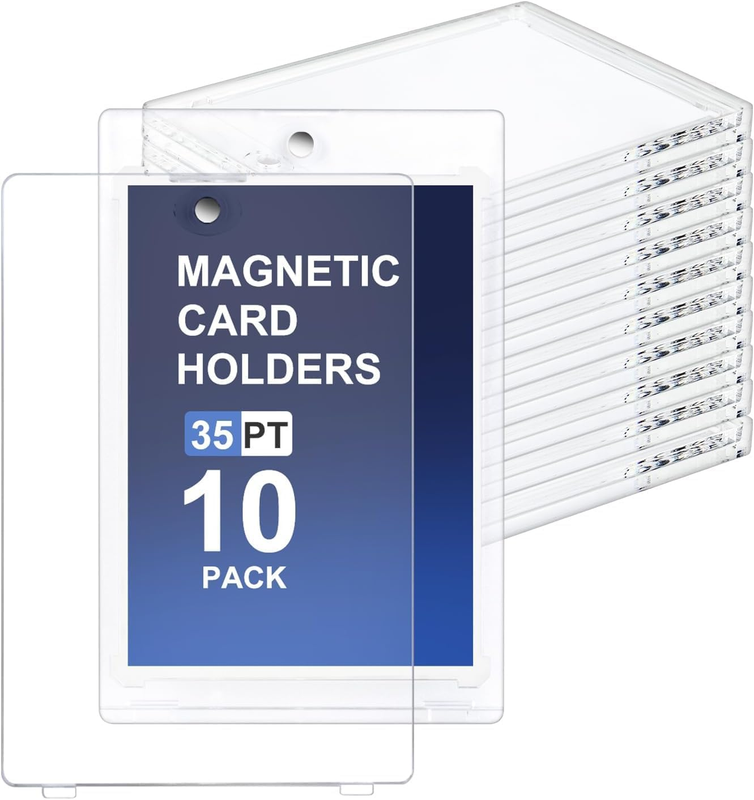 10Pcs 35Pt Magnetic Card Holders-Trading & Sport Cards Protector Cases,Ideal for