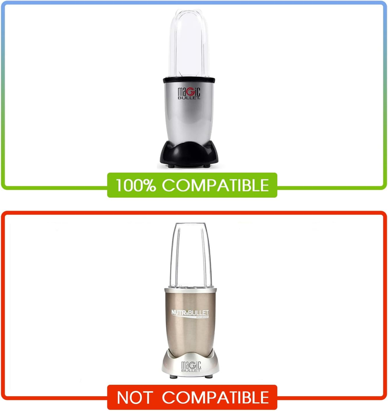 5-Piece Magic Bullet Blender Cups, Tall 22Oz Cup with Flip-Top To-Go Lid, Cross
