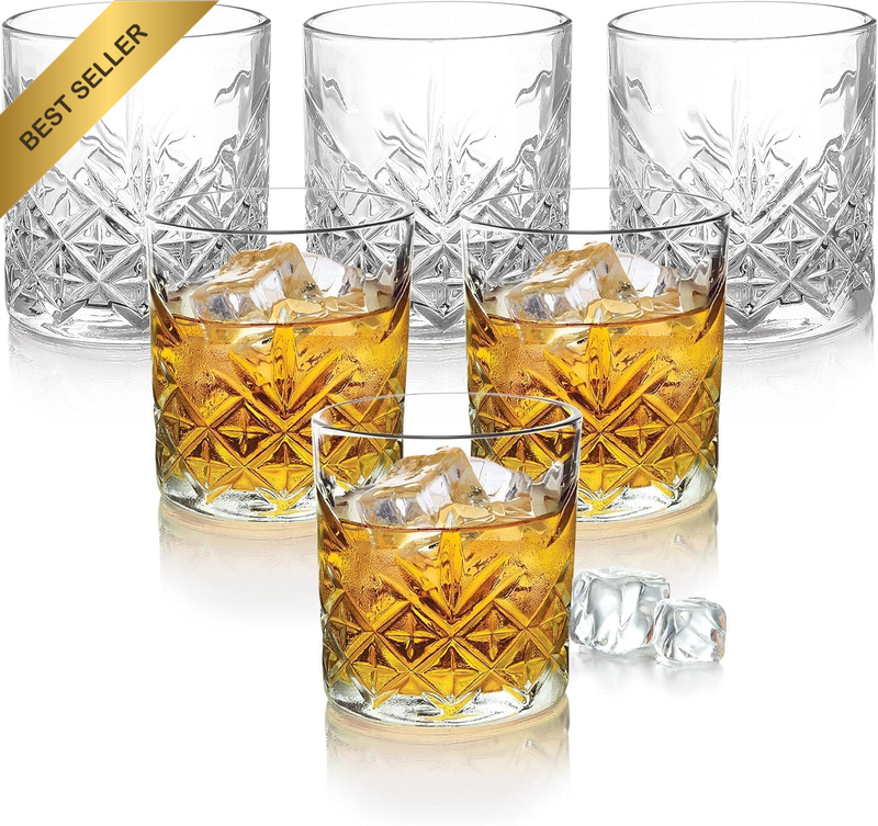 Short Glass Set - 6 Pieces, 300Ml (10Oz) - Crystal Clear, Durable Cocktail Glass
