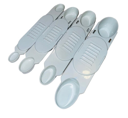Weight Watchers WW Measuring Spoons Nesting Leveling White Tsp...