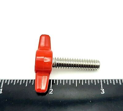 1/4''-20 Thumb Screws T Bolts with Red Butterfly Tee Wing Knob Stainless Steel