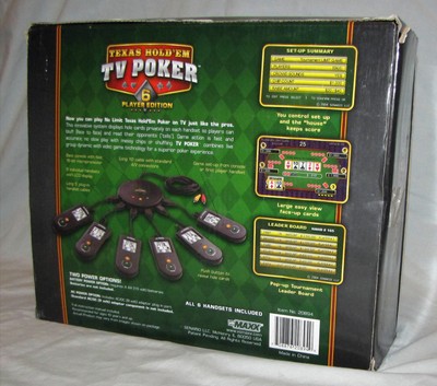tv video game system poker texas hold em 6 player edition