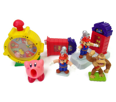 ~INCOMPLETE~ 5-pc 2002 Burger King Nintendo Superstars Kids Meal Toys P