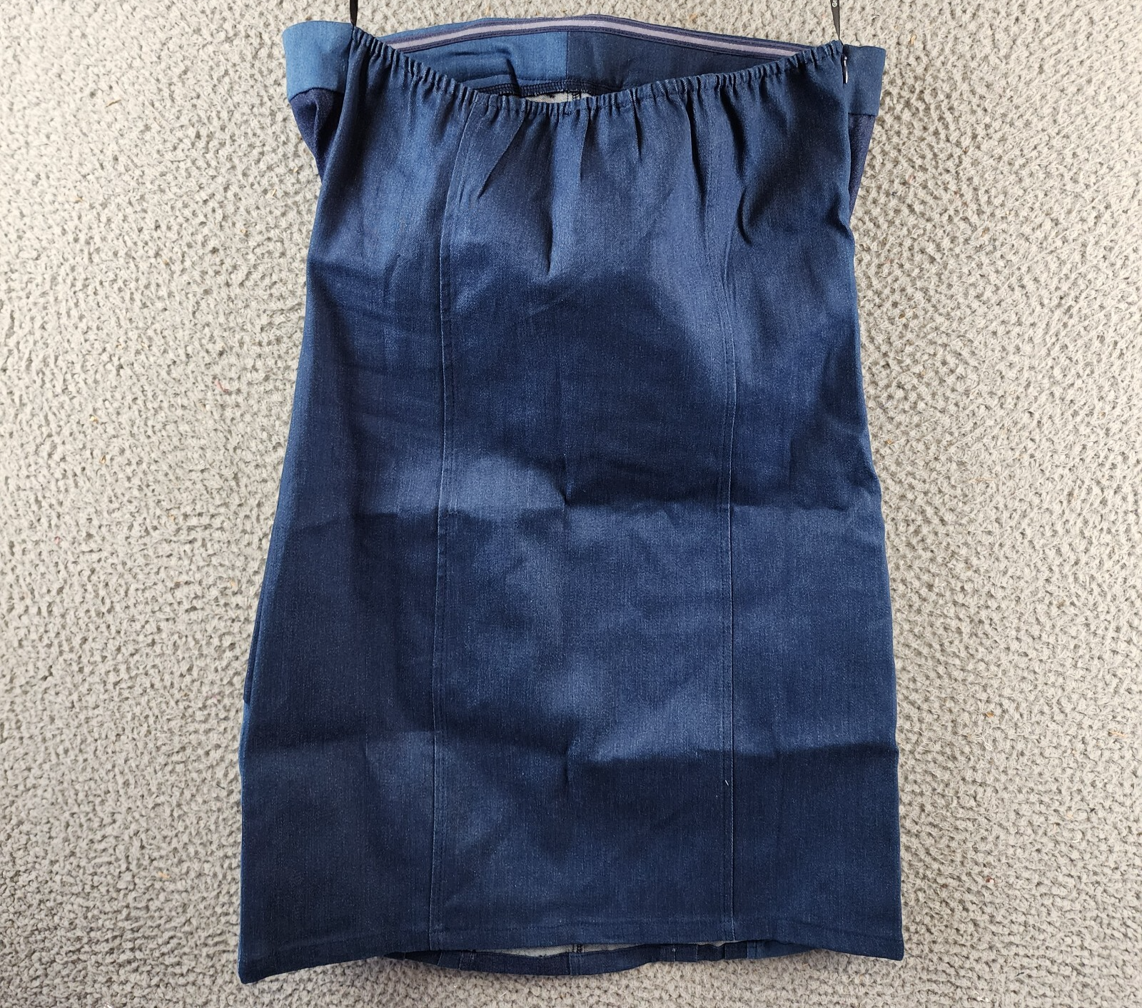 Gracia Criss Cross String Mini Dress Women's M Denim Sleeveless Side Zip Closure - Picture 12 of 14