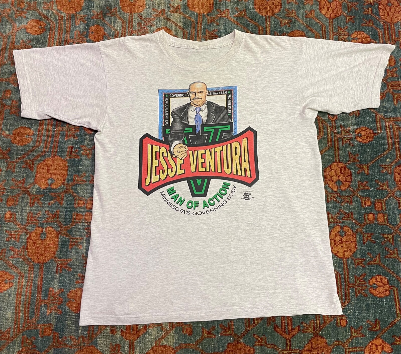 Vintage 90s Jesse The Body Ventura Wrestling Champion T shirt SIZE XL US  SEAL | eBay