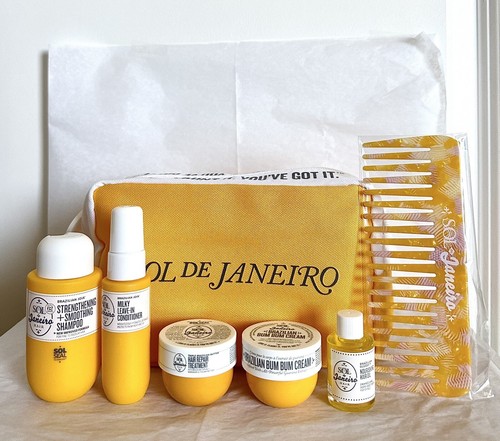7PC SOL DE JANEIRO Shampoo/Conditioner/Bum Bum/Hair Treatment/Hair Oil/Comb/Bag