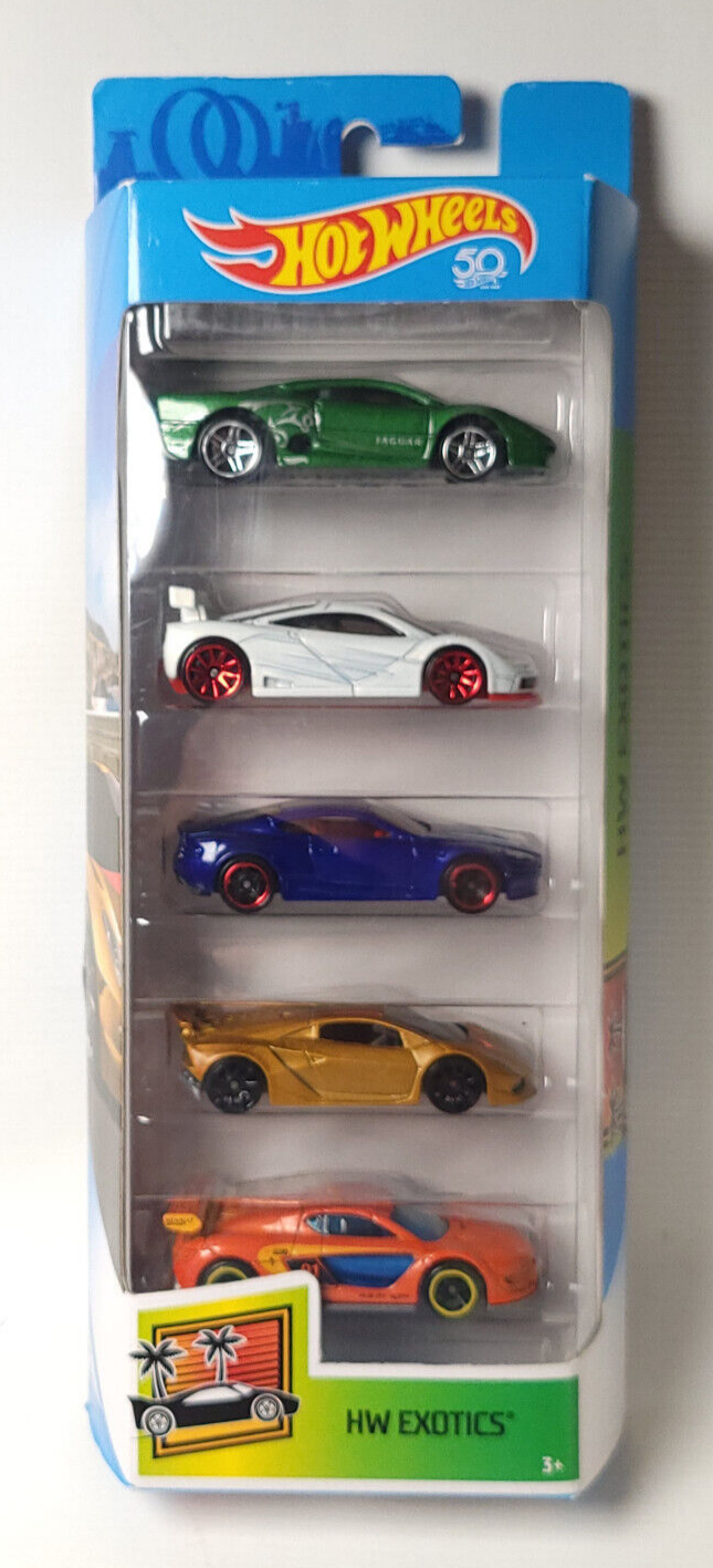 Hot Wheels Exotics 5 pack Mclaren F1 GTR Aston Martin Jaguar