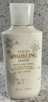 Bath & Body Works FRESH SPARKLING SNOW 24 Hour 8 Ounce Body Lotion, Shea Butter