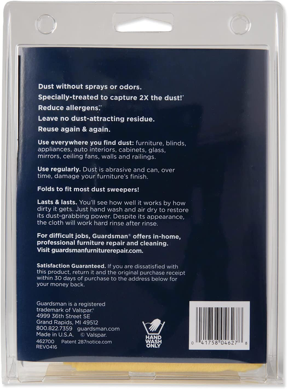 Guardsman Wood Furniture Dusting Cloths 5 PreTreated Cloth Captur