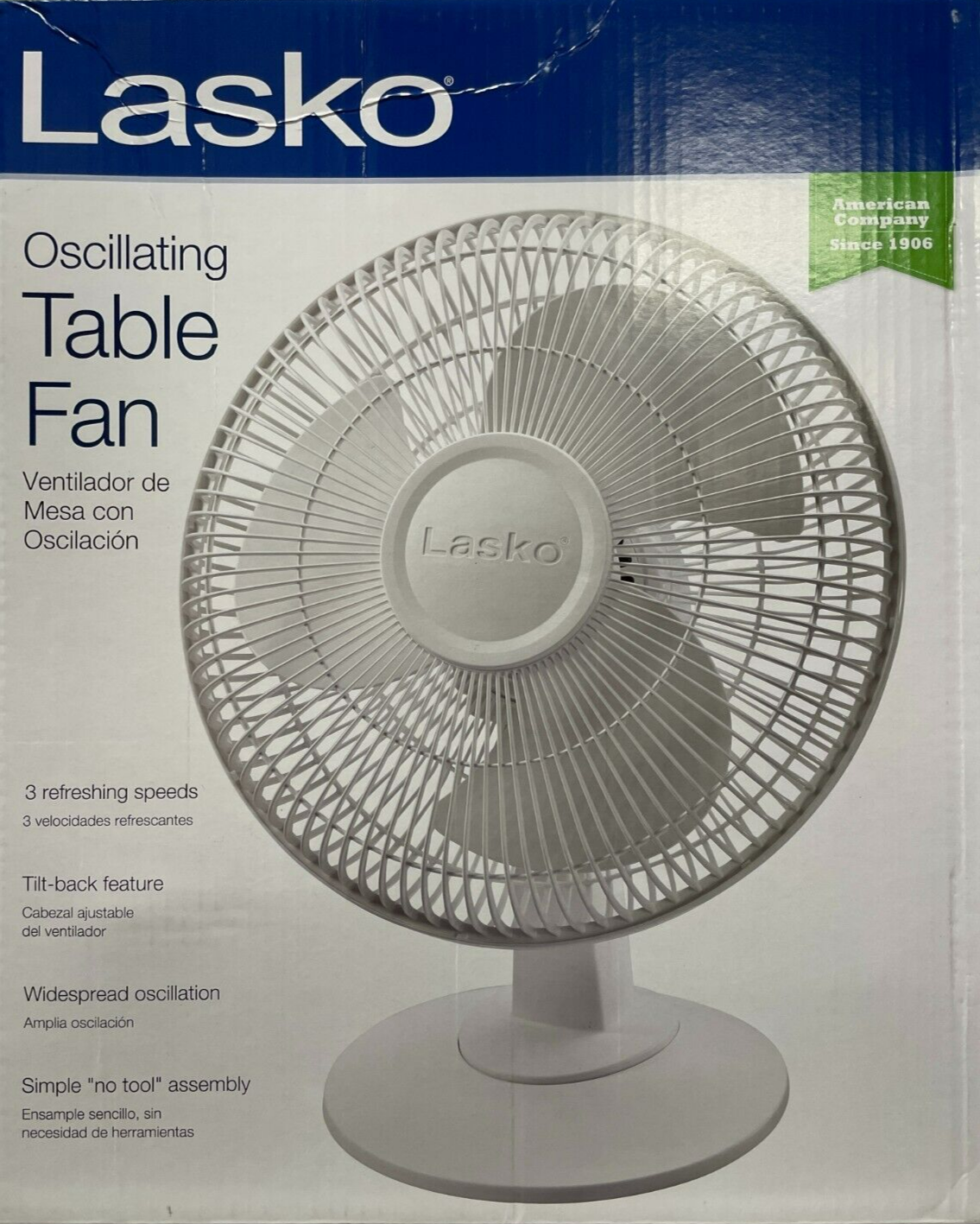 その他 Lasko 3-Speed 12 Table Fan - White by Lasko Lasko 12