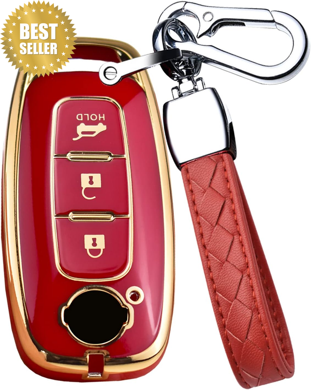Key Fob Cover for Nissan Qashqai Altima Teana 2022 2023 Key Case Holder 3 Button