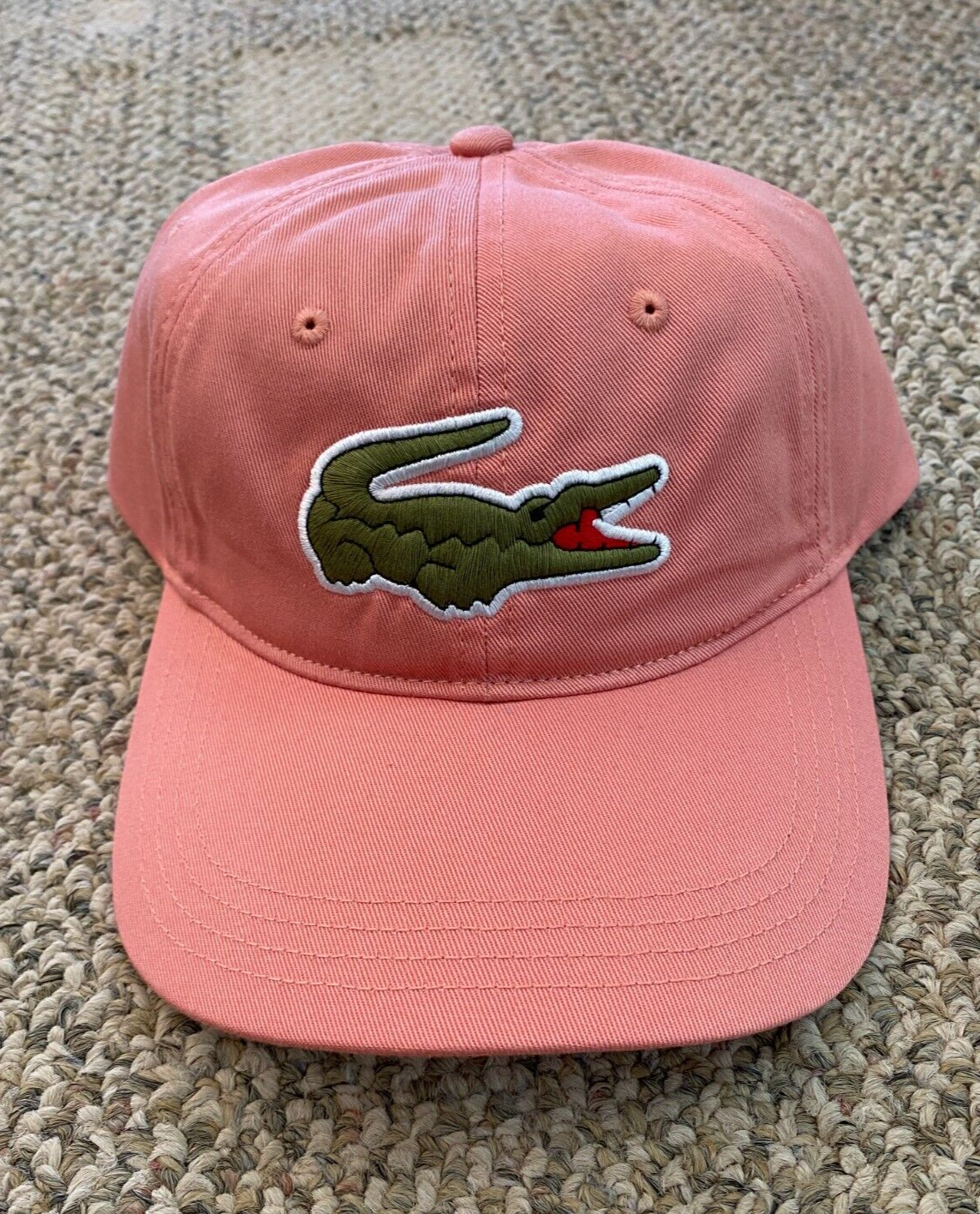 Lacoste Cap Hat Contrast Strap And Oversized Crocodile